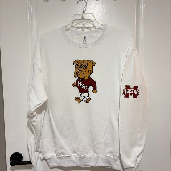 Vintage Mississippi State Bulldogs Sweatshirt NWT LARGE - Picture 1 of 1